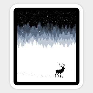 Winter Night Sticker